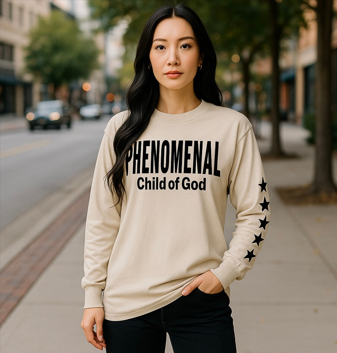 Phenomenal Tee by shopgnius featuring a classic crew neck and vibrant graphic design on soft cotton fabric.