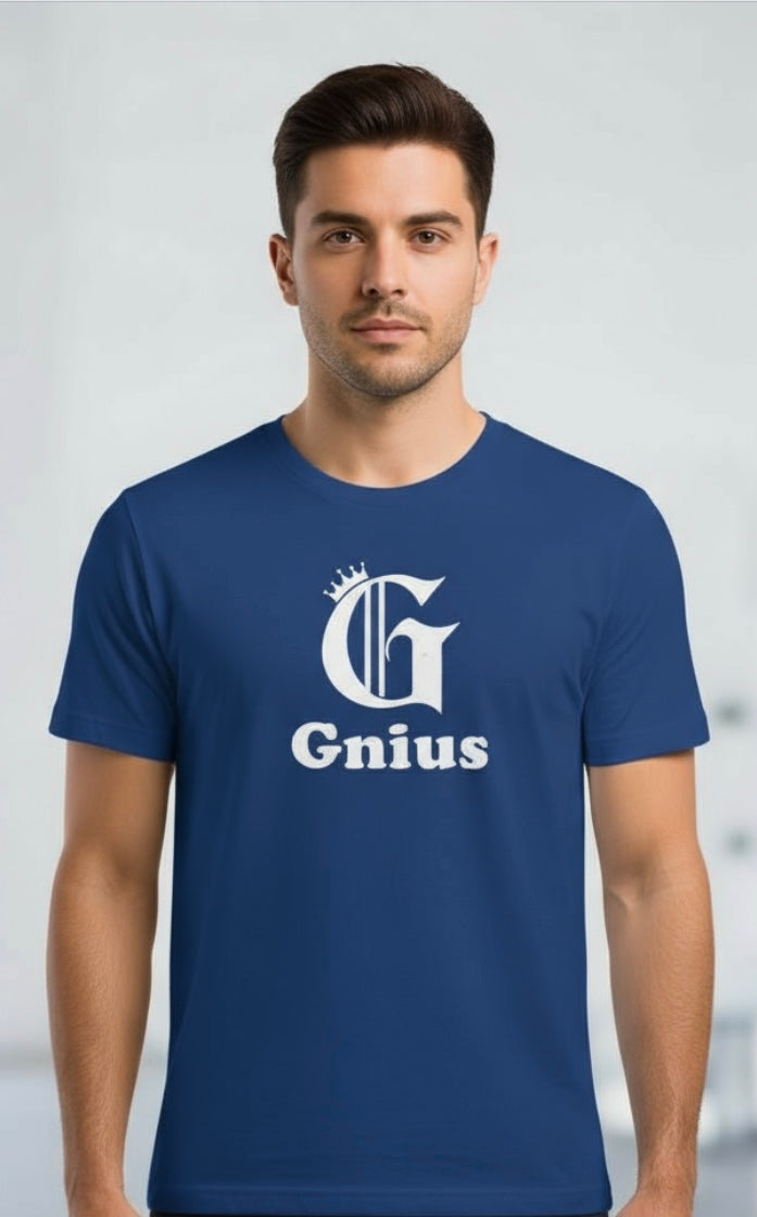 Black Royalty Tee by Gnius Myndz Clothing, featuring a bold royal crown graphic on the front.