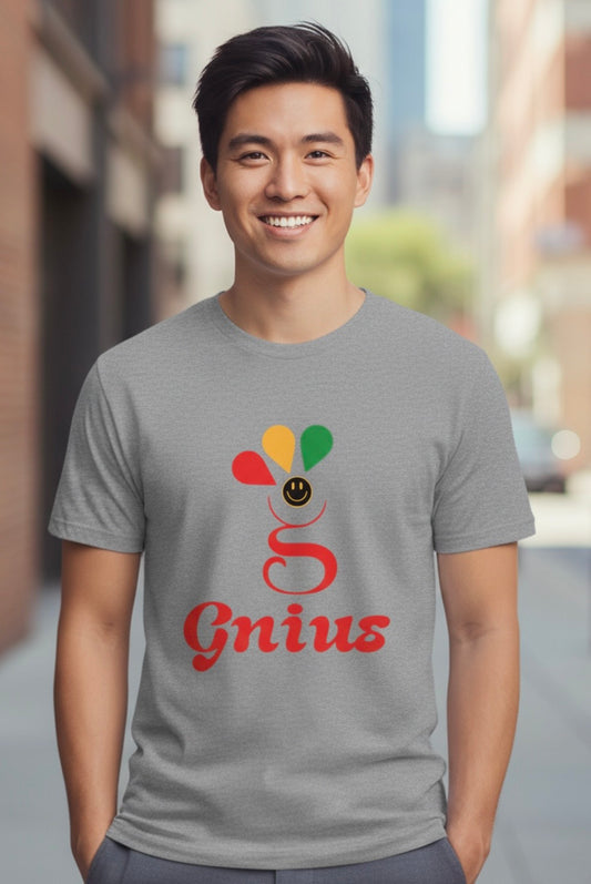Black T-shirt from Gnius Myndz Clothing featuring the Myndz Iconic logo printed on the front.