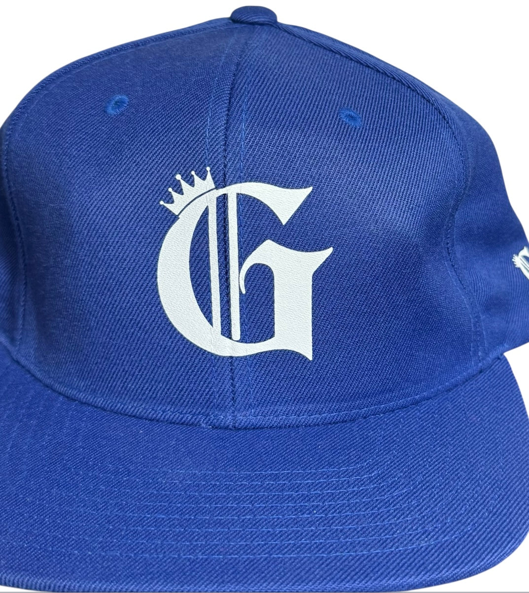 Gnius Myndz Royalty Crown in gold with intricate details, worn as a stylish accessory or costume piece.