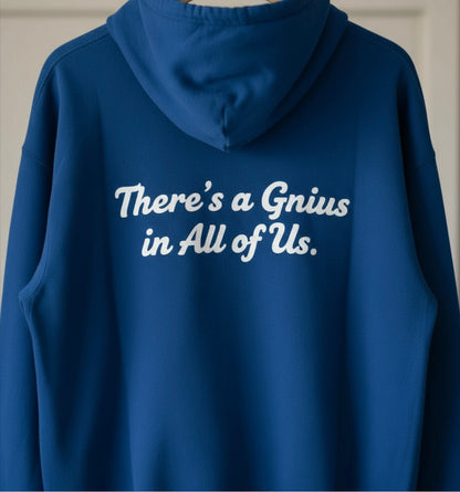 Black Resilience Hoodie by shopgnius featuring a front pocket and adjustable drawstrings, shown on a model.