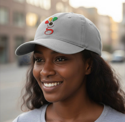 Gnius Myndz Iconic Crown logo cap featuring a stylish crown design on a black baseball cap.