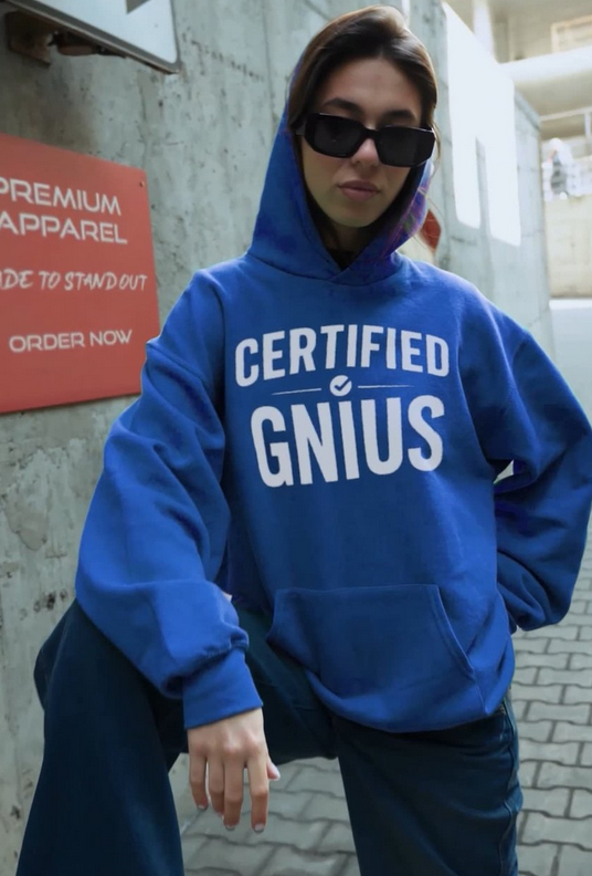 Gray Optimism Hoodie by shopgnius featuring a comfortable fit and minimalist design, perfect for casual wear and layering.